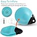 Boat Mooring Buoy 2 Pack,15 inch Round Boat Fenders Ball Boat Buoy Ball,Inflatable Boat Fenders Dock Bumper Ball Anchor Buoy Suitable for Yachts Marinas Sailboats Ski Boats(Aqua Blue)