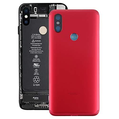 Coque arrière pour Xiaomi Mi A2 réparer le dos cassé de rechange rouge