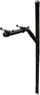 Return-to-Center Swing Away Snowplow Proof Mailbox Post - Black Steel Mailbox Extender (36 Inch)