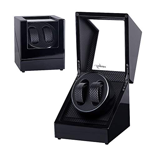 Anyasun ワインディングマシーン 2本巻き 自動巻き上げ機 ウォッチワインダー 静音設計 腕時計収納ケース コレクションケース