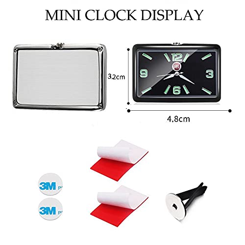 Asiali Car Dashboard Clock Cars Mini Auto Clock Car Clock Refit Interior Luminous Quartz Analog Watch Ornaments With Vent Clip With Vent Clip Refit Interior #TOP5