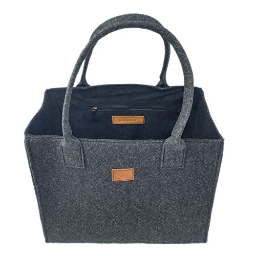 Sac de shopping en feutre noir XL Venetto pour ne plus manquer de place en faisant les courses