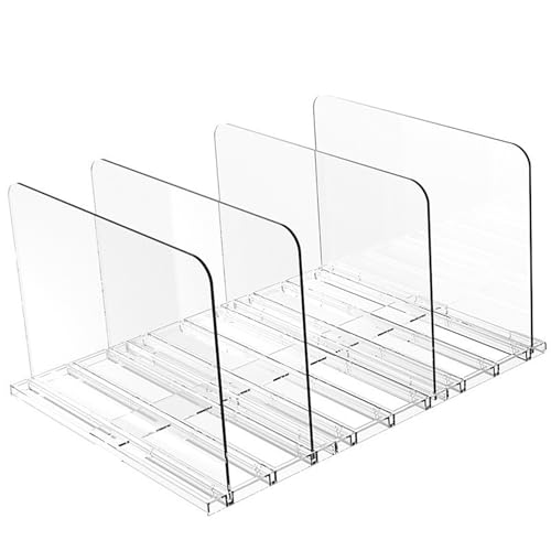 Fiauli Solución de almacenamiento de suéteres ajustable transparente bolso rack 1/2 PC monedero organizador embrague Dividers Wallet Closet Office Documento Versatile Regla 1pc