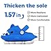 EDOSIR Kids Shark Slides丨Pillow Shower Sandals Quick Dry Slippers丨Toddler Boys Comfy Cloud Slides丨Summer Non-Slip Thick Sole Beach Pool shoes Blue(Heel Strap) 10-11 Little Kid
