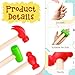 VICROIC 3 PCS Toy Hammers, Wooden Hammer Toys Mallets, Simulation Fake Plastic Maintenance Tools for Birthday Party Supplies