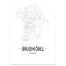 JUNIWORDS Stadtposter - Wähle Deine Stadt - Bruchköbel - 21 x 30 cm Poster - Schrift B - Weiß