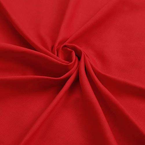 Échantillon de matériel de Tissu 100% Coton de Semi-Panama Teint uni - Rouge Cover