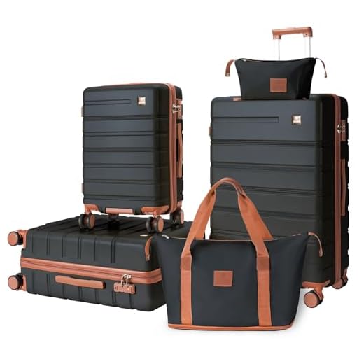 QIMER 5-Piece Polycarbonate Luggage Set