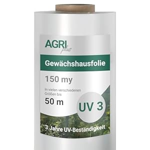 AGRI plus Gewächshausfolie 2,0 x 50 m