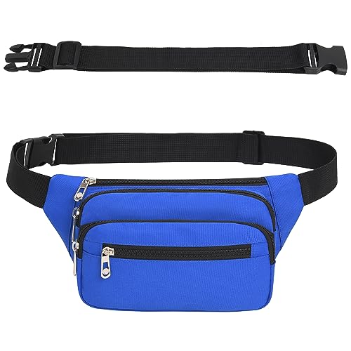 Gürteltasche / Bauchtasche – Schwarz, 34x7x13 Cm, Wasserabweisend, Verstellbarer Gurt (80-125 Cm), 3 Fächer