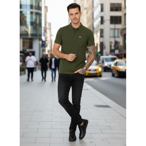 Image of SIDE UP Polo T Shirt for Man with Pocket, Polo T Shirts for Men, Summer Shirt with Collar, Half Sleeve, Cotton Blend, Light Weight, Comfotable Fit (Pack of 1) M to 3XL