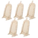 Ipetboom 5 Piezas Marco de Fotos Calabaza de Madera sin Terminar para Manualidades de Otoño Decoración DIY para Halloween y Acción de Gracias Recortes de Calabaza para Actividades