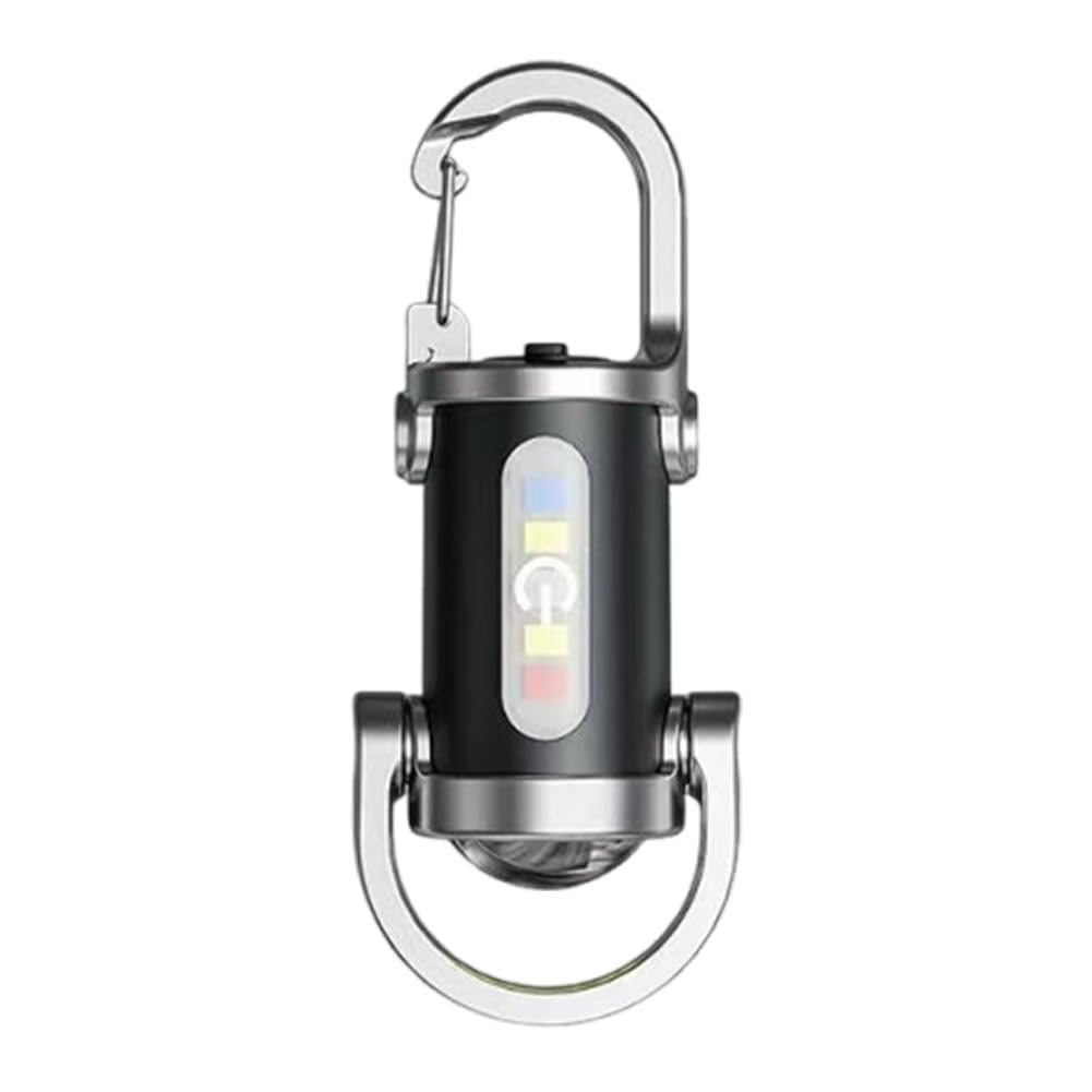 Black Cob Led Keychain Flashlight Multifunctional Pocket Flashlight Usb Rechargeable Portable Keychain Torch For Outdoor
