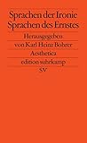  Sprachen der Ironie – Sprachen des Ernstes (edition suhrkamp)