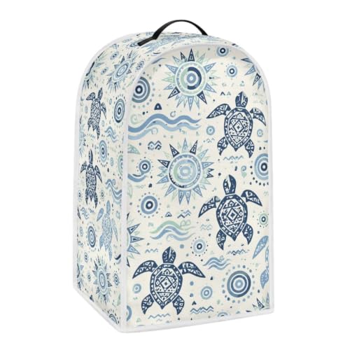 Image of Talayituse Bohemian Sea Turtle Print Blender Dust Cover, Fingerprint Protection Cover for Stand Mixer or Coffee Machine, Home Kitchen Appliance Covers for Stain Dust Resistant Supplies