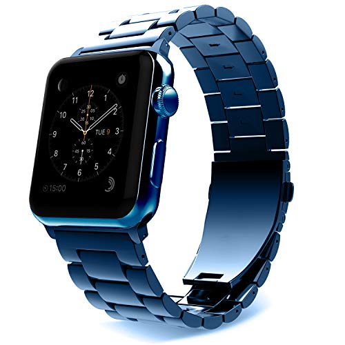 MaKTech Pulseira de Três Peças Em Aço Inoxidável Compatível com Apple Watch Series 7/6/SE/5/2021(45m