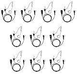 Auricular de un solo cable con cable reforzado Kevlar, más duradero y no se enreda. El auricular de tubo acústico transparente puede ser invisible transformándose en el entorno circundante.