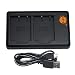 Produktbild DSTE USB Dual Akkuladegerät Kompatibel mit Fujifilm NP-W126,NP-W126S Batterie als BC-W126 - Versorgung über Micro-USB zu USB-A 2.0-Ladekabel