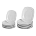 Klikel 16 White Dinnerware Plate Set | 8 Dinner And 8 Salad Porcelain Square Plates | Classic Solid Coupe Style Plate Set | 8 of 10 Inch Plates And 8 of 8.3 Inch Plates