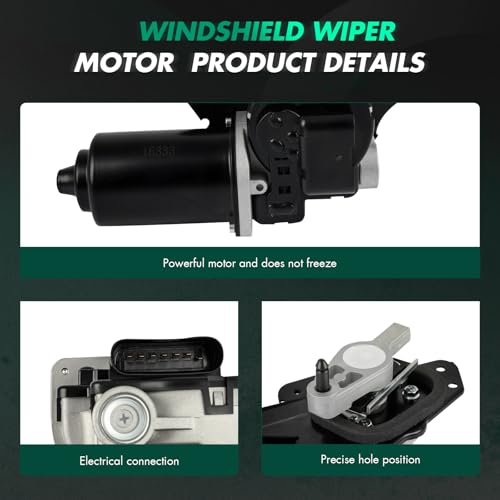 Image of SCITOO Windshield Wiper Motor Compatible for Lincoln for Mark VIII | Direct fit for 1994-1998 For Lincoln For Mark VIII|Replaces OE F4LY17508A,F7LZ17508AA|7 Pins|Fit for Front Wiper Motor