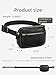 WESTBRONCO Fanny Packs for Women, Fashion Waist Packs with Adjustable Strap, PU Leather Belt Bag with Multi-Pockets, Small Crossbody Purse, Black