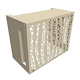 Cache Clim ATOLE en Aluminium Thermolaqué - Taille 2 : H. 113 x L. 110 x P. 64 cm - Crème