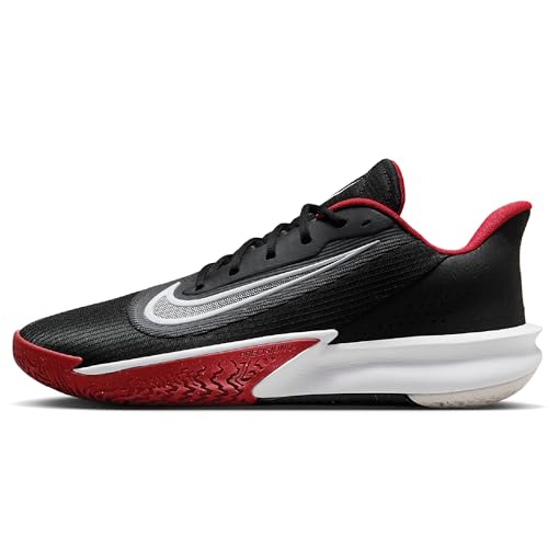 NIKE Precision VII, Zapatillas de básquetbol Hombre, Black White University Red, 44.5 EU