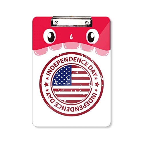 Porte-bloc avec motif drapeau USA rouge A4 planche à pince rigide pour écriture