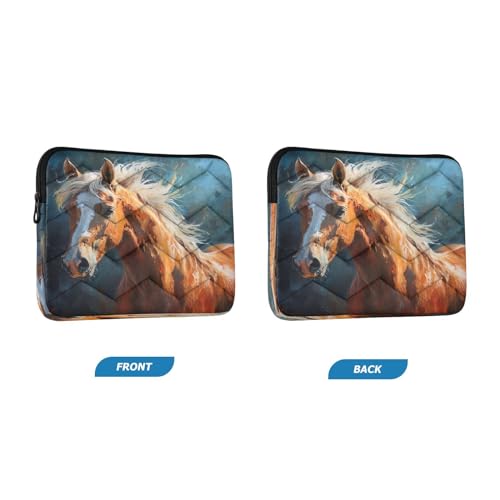 Funda para portátil 13-14 pulgadas impermeable con diseño de caballo miniatura 2