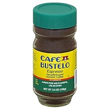 Cafe Bustelo Decaffeinated Instant Espresso 97% Caffeine Free, 3.5 Ounces, 4 Count