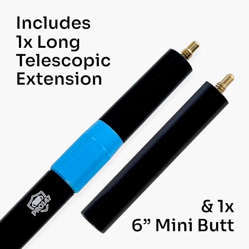 PRO147 TRIUMPH 57 Inch 2 Piece Centre Joint Premium Ash Snooker and Pool Cue and Case Set with 9.5mm Professional Layered Tip - Black Hard Case, Extensions and Microfibre Cue Towel (Grey) - Image 8