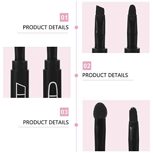 Lurrose 4 em 1 Pincel de Maquiagem, Design Combinado, Pincéis de Maquiagem, Pincel de Sombra, Pincel