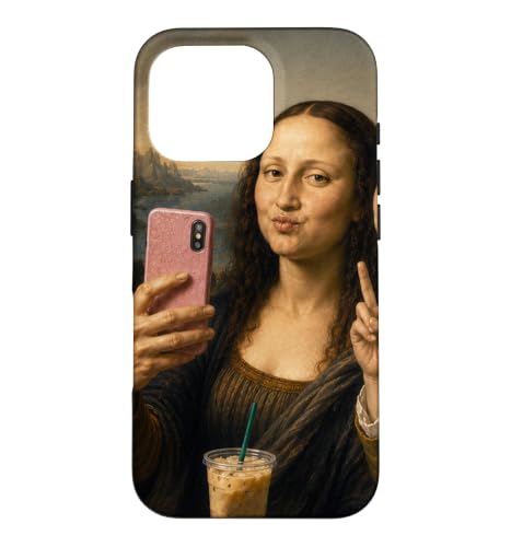 Mona Lisa selfie with Girl pearl earring funny Art �X�}�z�P�[�X iPhone 16 Pro �p