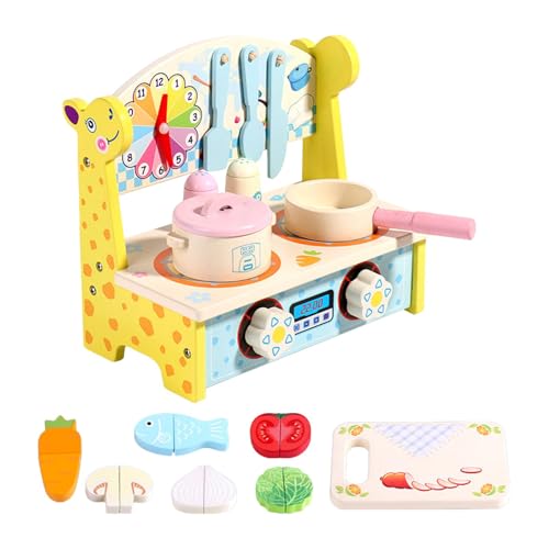 Qidures Juguetes de Cocina para niños pequeños, Juego de Cocina para niños,Play Play Jugues Playset de niños pequeños en de Jirafa - Chef de Cocina de niños versátiles Chef Fewend Play para niños