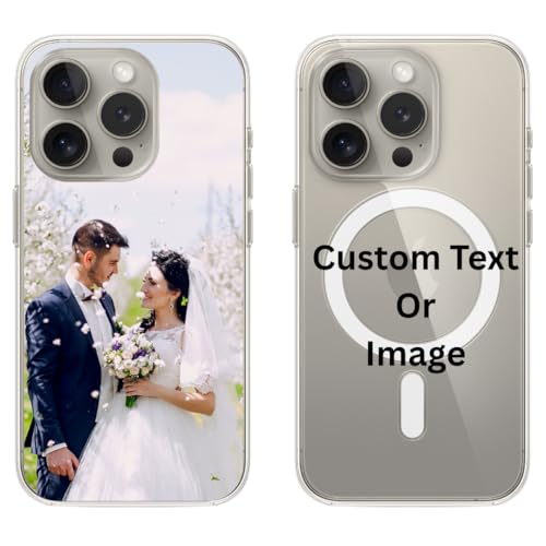 Trendi Custom Personalized Picture/Photo Phone Case for iPhone 13 14 15 16 17(All Models) UV Printed MagSafe Compatible Scratch-Resistant | Mobile Cover Clear