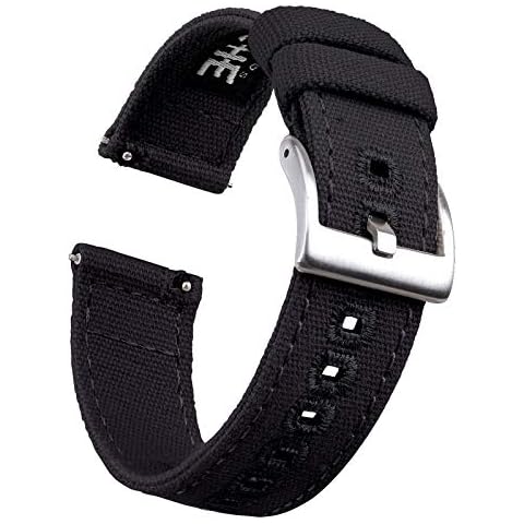 Ritche Christmas Gift 24mm Canvas Watch Band Quick Release Watch Strap for Men Women Watch Bands, Valentine's day Gifts for him or her, White Elephant Gifts, Stocking Stuffers for Men Cover