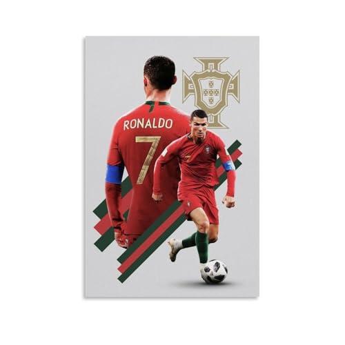 UDMGQDFR - Póster de Cristiano Ronaldo, lienzo para el hogar, pintura al óleo, decoración de la sala de estar