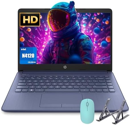 HP 14 Laptop, Intel Quad Core N4120 Processor, 16GB RAM, 64GB eMM...