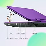 YOTON 12.5" Portable DVD Player with 10.5" HD Swivel Screen for Car and Kids, Built-in Battery, Earphone/AV-IN/AV-OUT/USB/SD Card/TV Sync and VCD/MPG/JEPG Formats(Not Support Blu-ray), Purple - Image 9