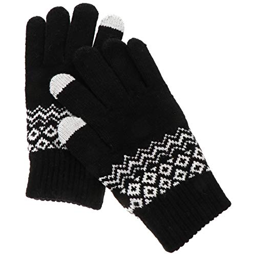 ULTECHNOVO Luvas de Inverno Unissex Com Tela de Toque Luvas Tricotadas Quentes Luvas Antiderrapantes