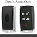 SUPALAND Key Fob Shell Case Replacement for 2018-2023 Land Rover Range Rover Sport Discovery Evoque Jaguar F-Pace F-Type E-Pace I-Pace XE XF XJ Keyless Entry Remote Control 5 Button KOBJXF18A