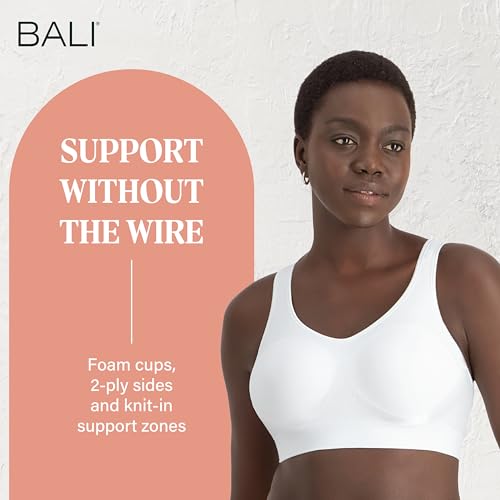 Image of Bali Women's Wireless Bras for Women - Comfort Revolution Wireless Bra - Adjustable & Supportive - Plus Size Women