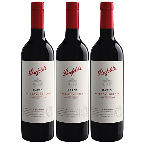 Penfolds Max's Shiraz Cabernet limitiert Rotwein Wein Trocken Australien I Visando Paket (3 x 0,75l) Cover