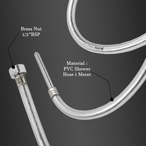 Image of Acetap Stainless Steel Butterfly Jet Spray for Toilet /Bidet - 1m Heavy PVC Hose, Hands-Free Operation with Mounting Bracket Pack of 1