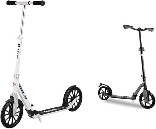 Razor - Patinete A6 para niños de 8 años en adelante, manillar extra alto y cubierta más larga, ruedas de uretano de 10 pulgadas, tecnología