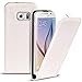 Produktbild Conie BF34874 Basic Flip Kompatibel mit Samsung Galaxy S6 Edge+, PU Leder Hülle Cover Klapphülle für Galaxy S6 Edge+ Tasche Weiss