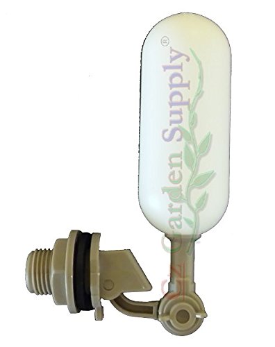 Mini Float Valve Kit with Adjustable Arm for Ponds, Chickens, Aquariums, Aquaponics, Aquaculture, Hydroponics Tank Reservoir. Made of Tough, Precision PVC (1/2" NPT Male)