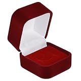 Hochwertige Schmuck-Verpackung aus Samt mit den Abmessungen 45 x 50 x 35 mm.