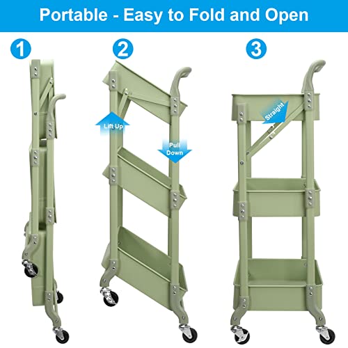 ZenMaarket 4-stufiger Küchenwagen - Metallwagen Mit Rollen 44x30x87,5cm Schwarz