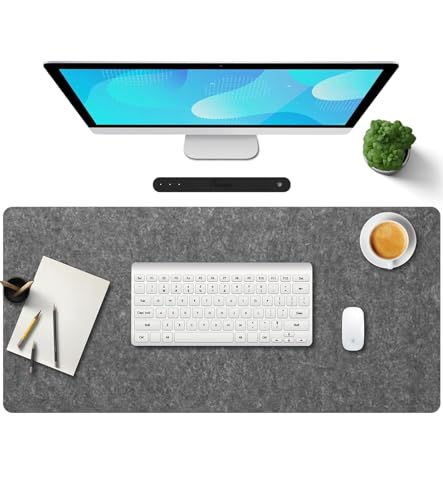Mouse Mat with Gel Cushion, Octonyluck Mouse Mat XXL, Non-Slip Gaming Mouse Mat, Felt Fabric, Waterproof Desk Mat, Desk Pad, Mouse Mat for PC